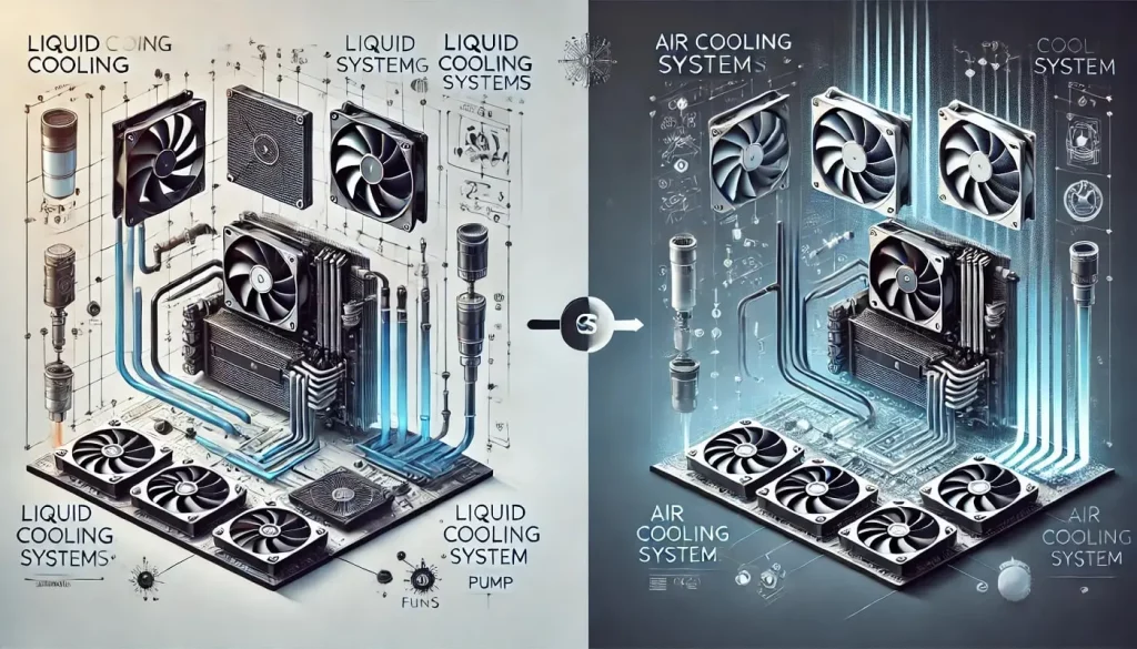 مقایسه خنک کننده مایع و خنک کننده جریان هوا