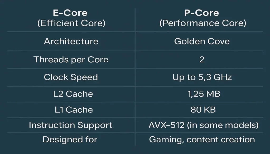 مقایسه کامل E-Core و P-Core: کارایی، ساختار، تفاوت‌ها