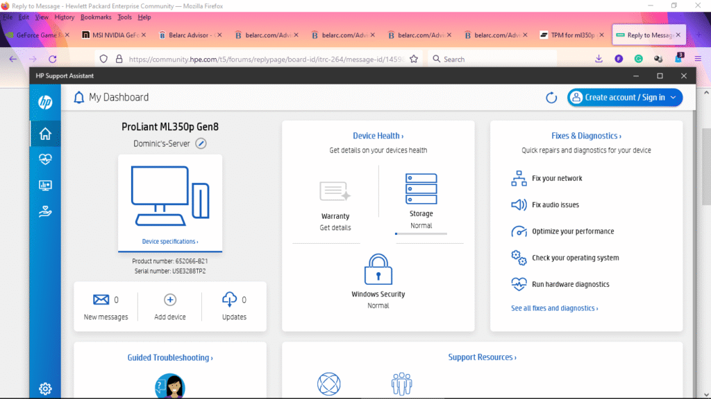 محیط UEFI در سرورهای HP شامل چندین بخش کلیدی است