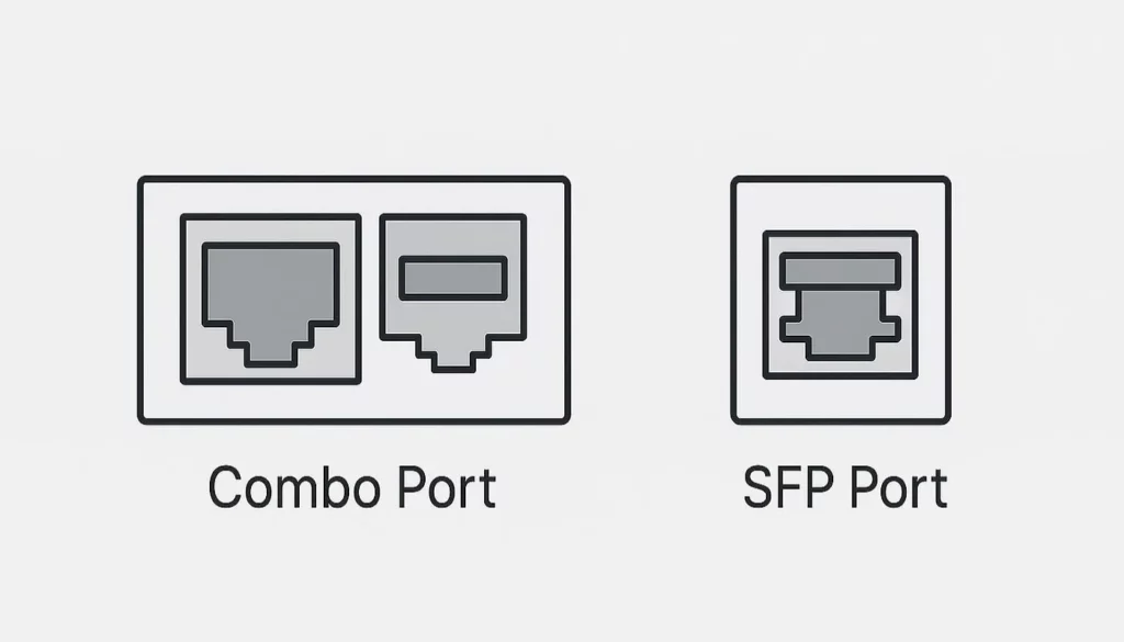 مقایسه کامل پورت Combo و SFP: کدام بهتر است؟