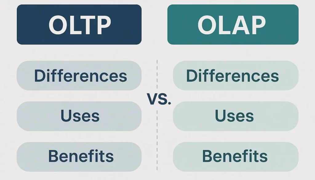 مقایسه کامل OLTP و OLAP: تفاوتها، کاربردها و مزایا
